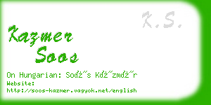 kazmer soos business card